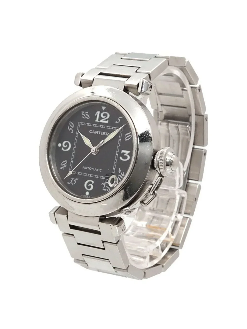 Cartier Pasha C Boys' Watch Date Black Automatic